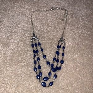 blue statement necklace